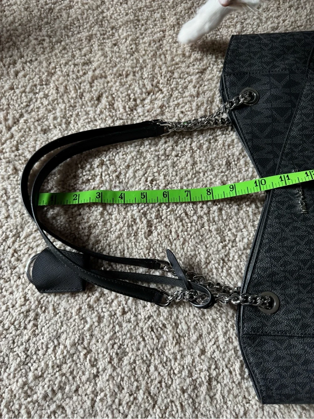 Michael Kors Gray MK Signature Chain-Handle Tote